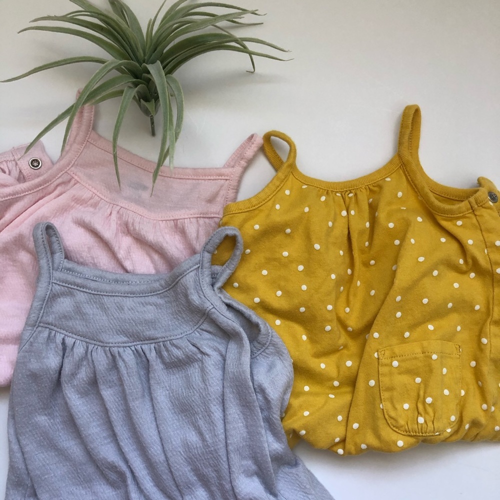 Bundle of 3 Old Navy baby girl rompers